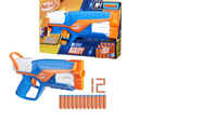 Pistola Nerf N Series Agility. Con capacidad para 6 dardos, incluye 12 dardos de espuma NERF N1. 30,5x20,3x6,7 cm